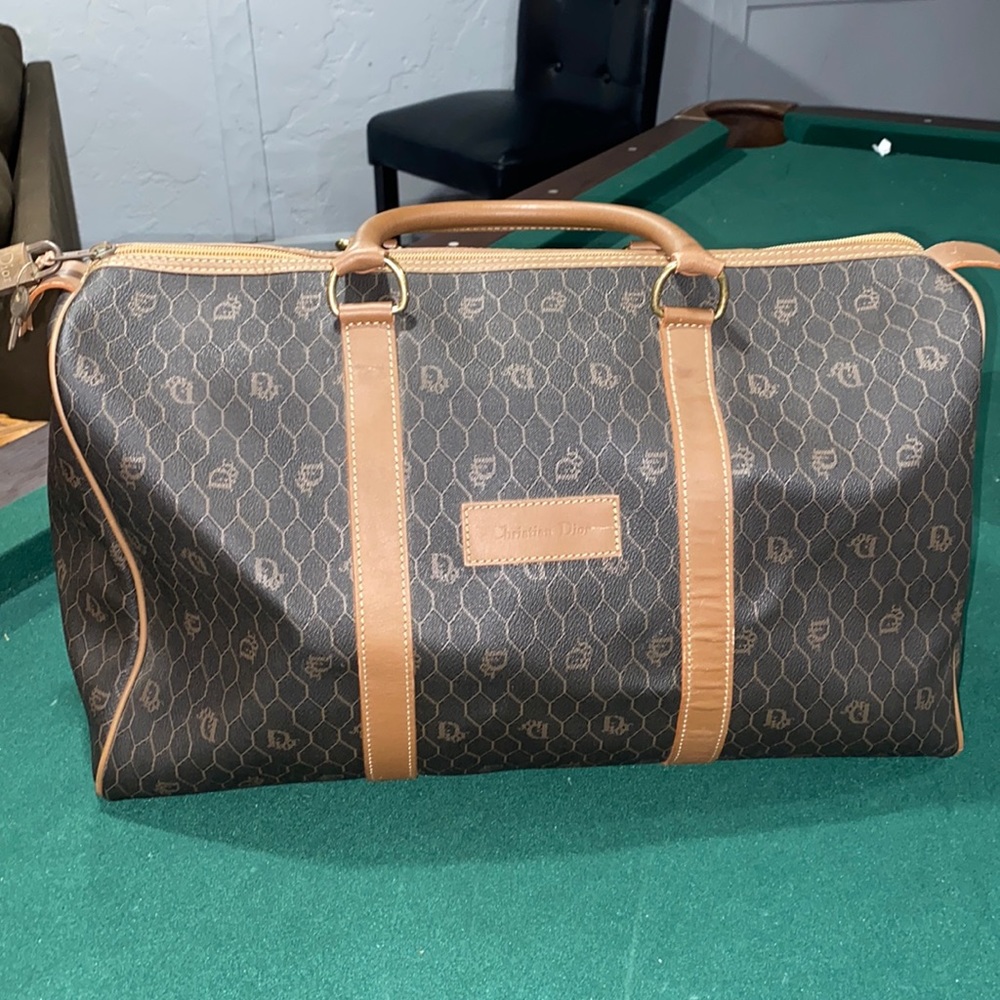 Vintage Honeycomb Dior Duffle/Travel/Weekender Bag